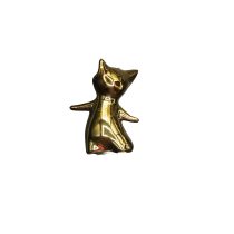مجسمه روباه ایستاده کوچک طلایی از پشت